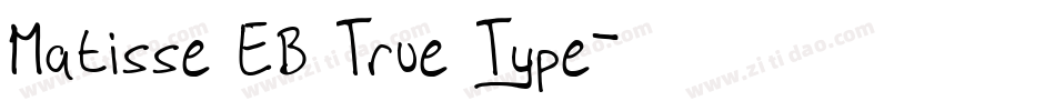 Matisse EB True Type字体转换